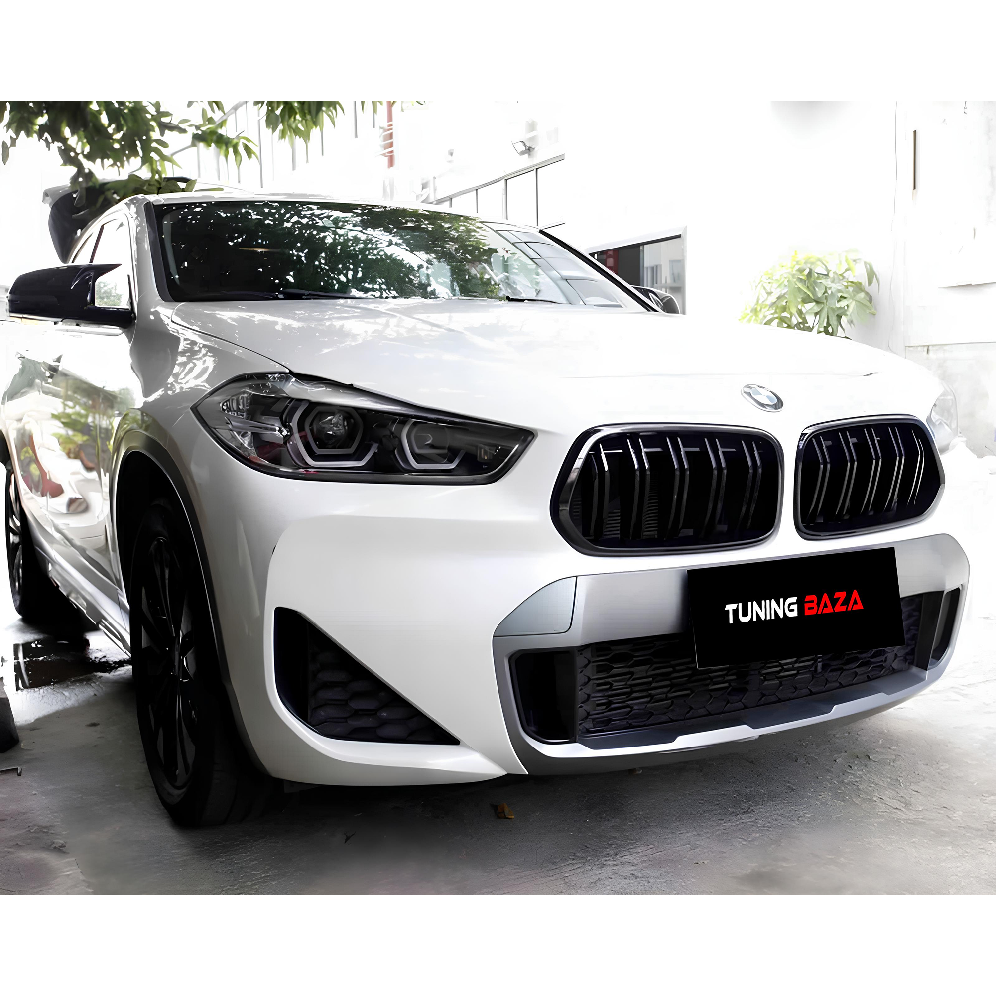 Atrapa Nerki Grill BMW X2 F39 (2018 - 2023) M-Style Czarny Połysk - obrazek 4