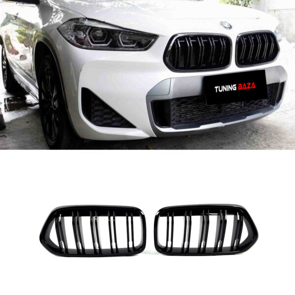 Atrapa Nerki Grill BMW X2 F39 M-Style Czarny Połys
