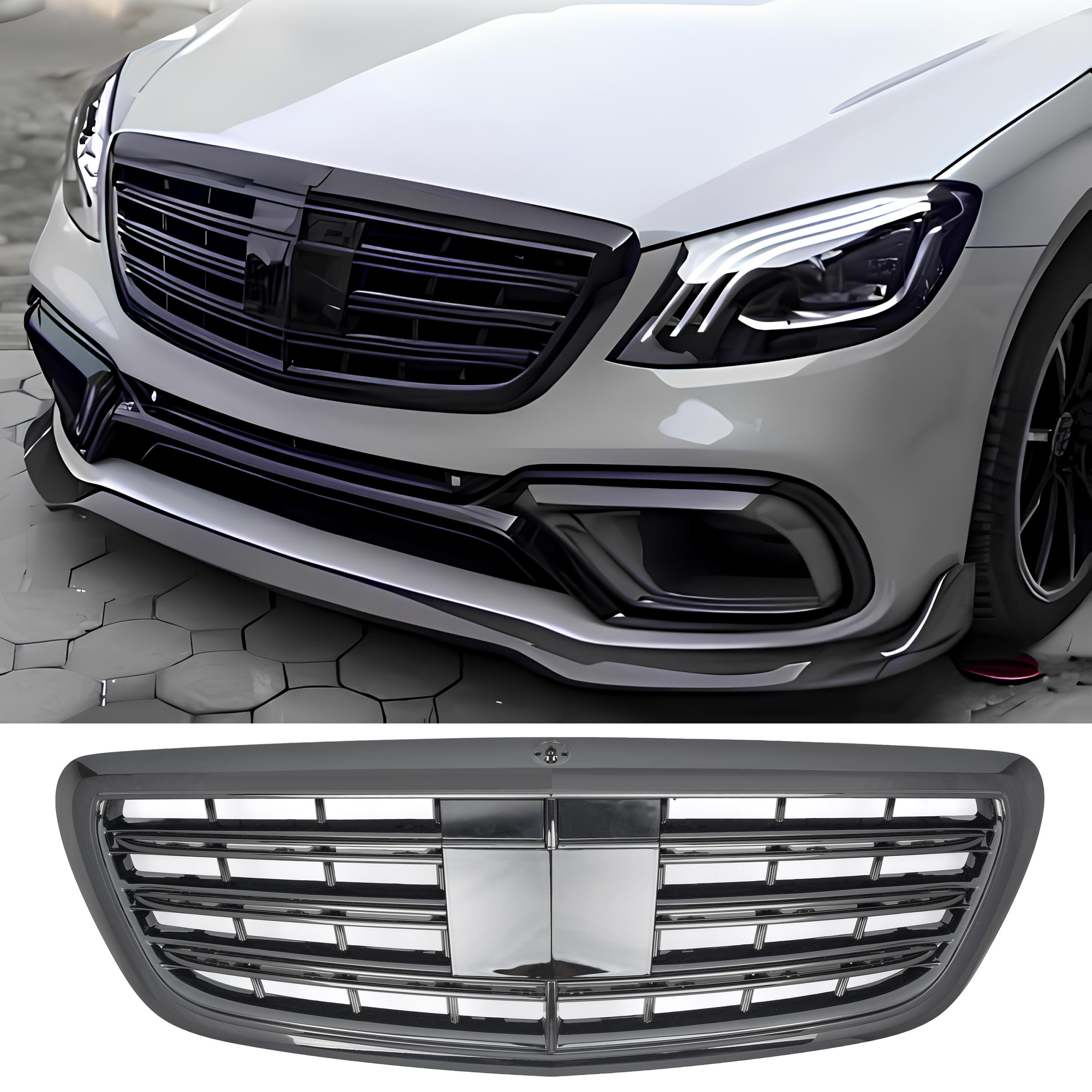 Atrapa Grill Mercedes-Benz S-Klasa W222 2014-2019 AMG Style Czarny Połysk - obrazek 1