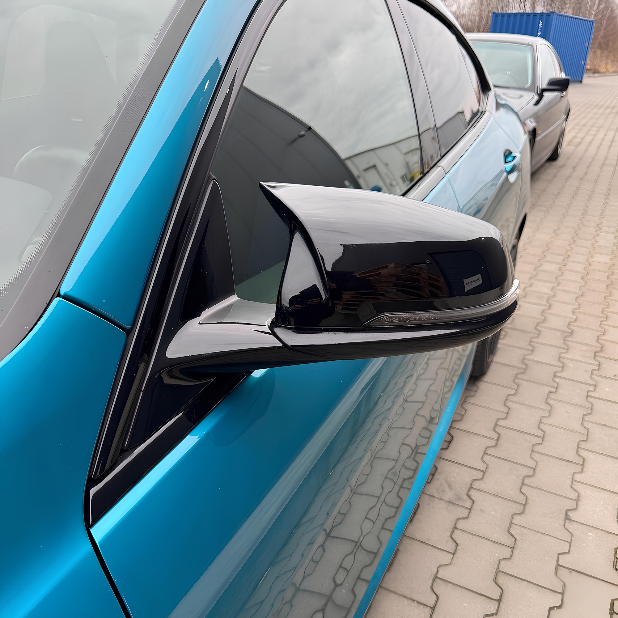 Nakładki obudowa lusterka BMW X1 F48 X2 F39 F40 F44 M-Style Czarny Połysk - obrazek 8