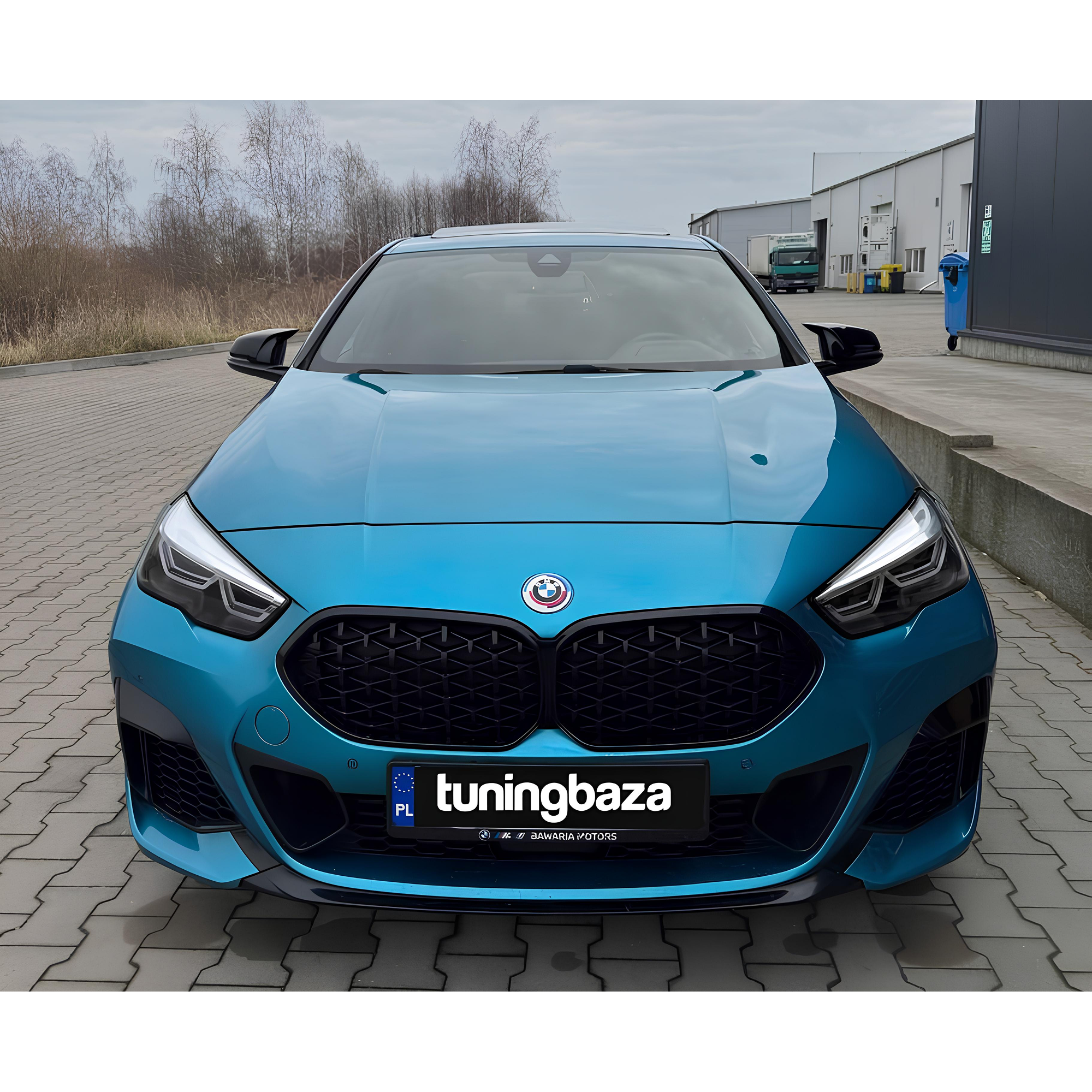 Nakładki obudowa lusterka BMW X1 F48 X2 F39 F40 F44 M-Style Czarny Połysk - obrazek 2