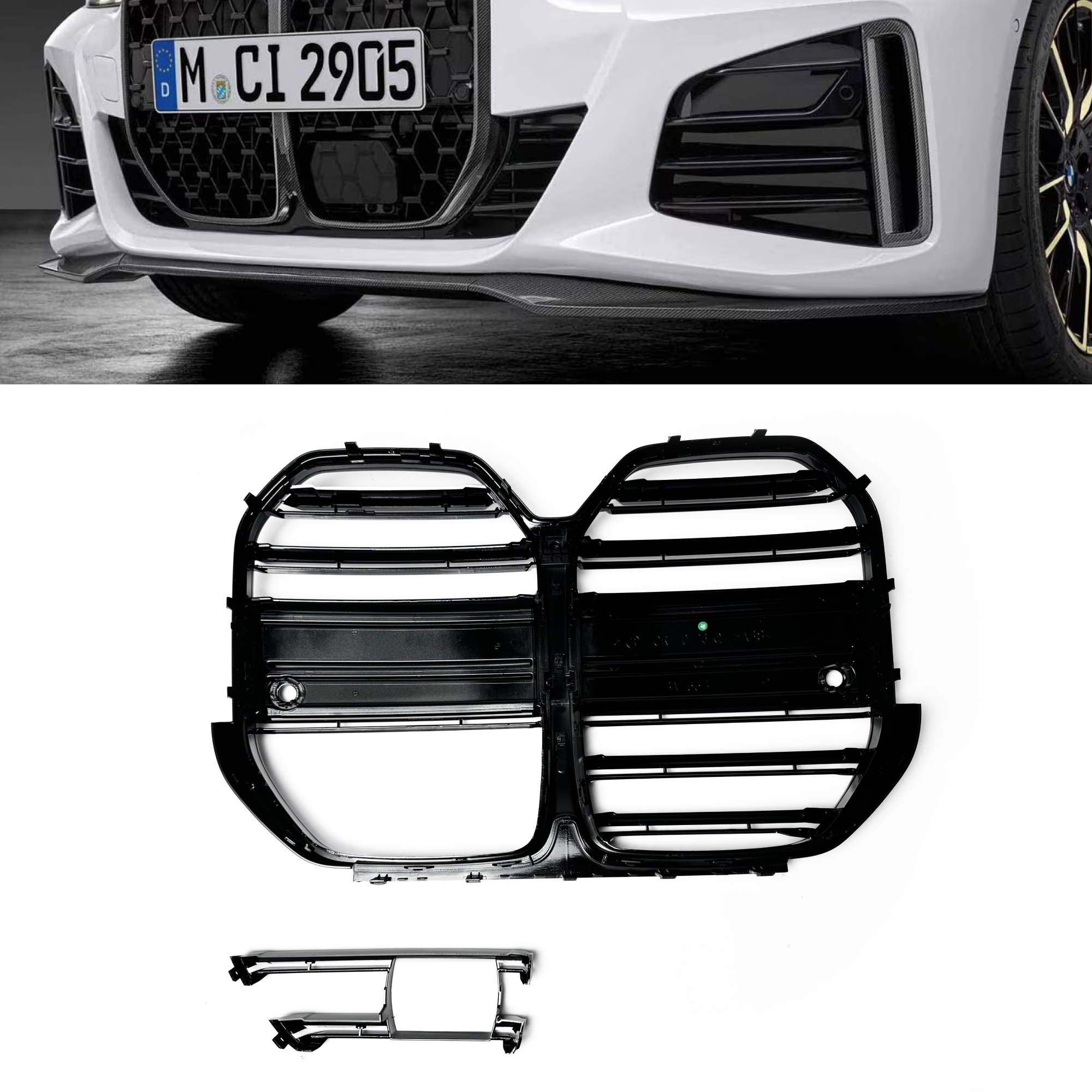 Atrapa Nerki Grill BMW 4 G26 MP Style Czarny Połysk 20-24 - obrazek 1