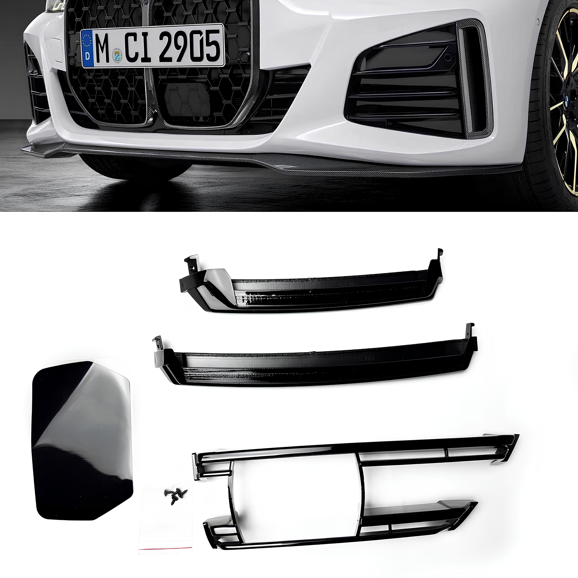 Atrapa Nerki Grill BMW 4 G26 MP Style Czarny Połysk (2020-2024) - obrazek 4