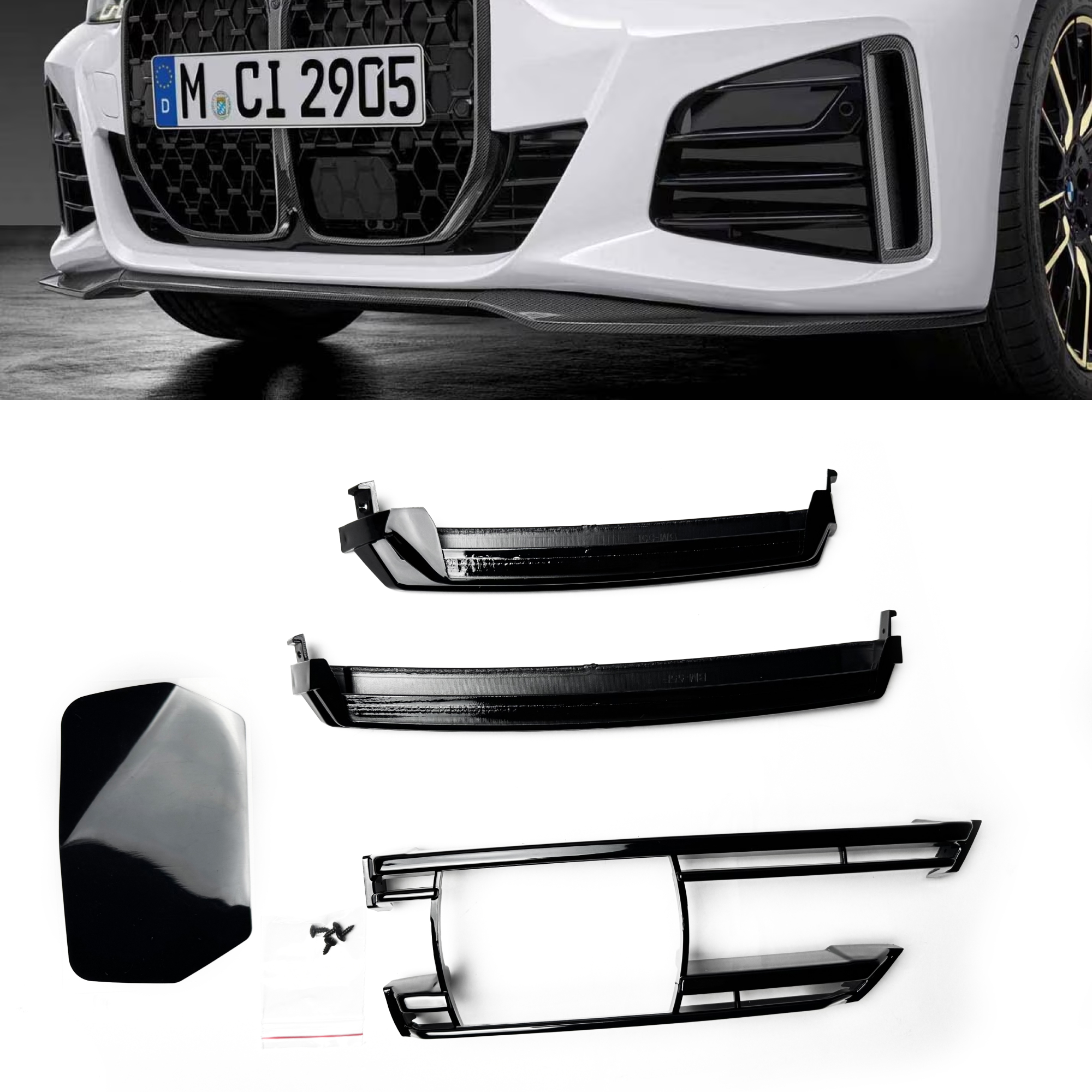 Atrapa Nerki Grill BMW 4 G26 MP Style Czarny Połysk 20-24 - obrazek 2