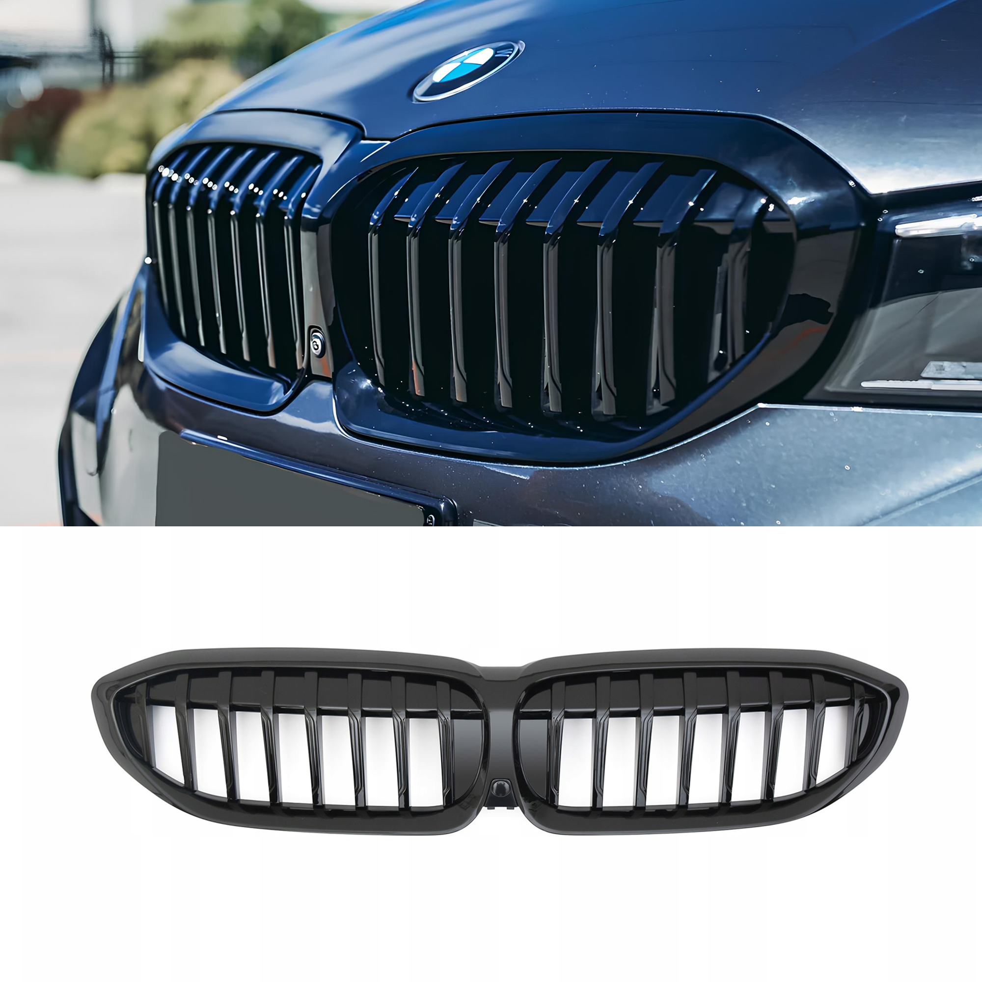 Atrapa Nerki Grill BMW G20 / G21 (2019-2022) PRE-LCI MP Style Czarny Połysk - obrazek 1