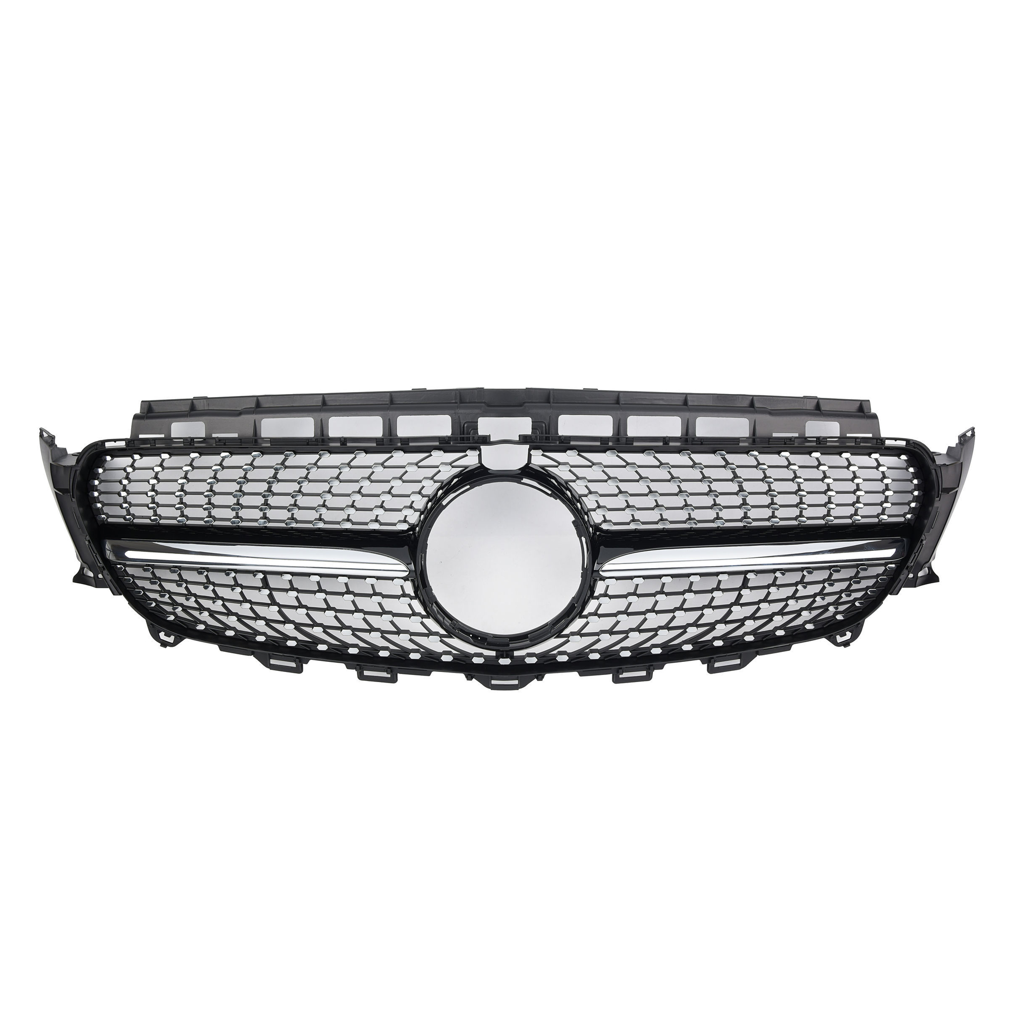 Grill Atrapa Mercedes E-Klasa W213 Diamond Style Czarny + Chrom Z Kamerą - obrazek 2