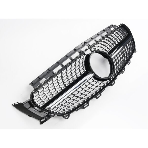 Grill Atrapa Mercedes E-Klasa W213 Diamond Style Czarny + Chrom Z Kamerą - obrazek 3