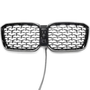 Atrapa nerki BMW X3 G01 / X4 G02 LCI (2021–2024) Silver Diamond & Black Rim LED - obrazek 2