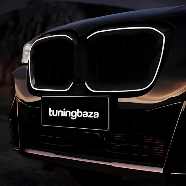 Atrapa nerki BMW X3 G01 / X4 G02 LCI (2021–2024) Silver Diamond & Black Rim LED - obrazek 5