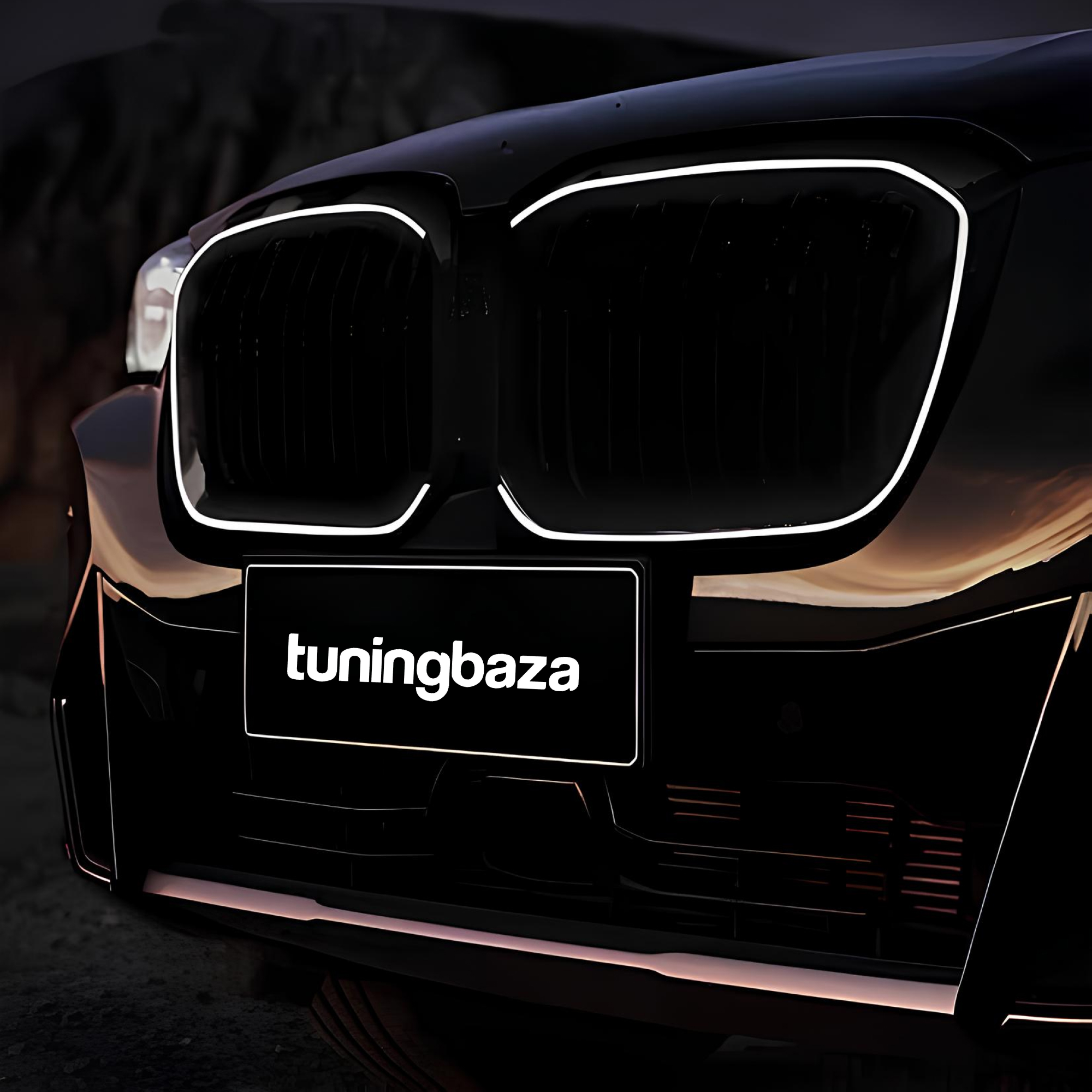 Atrapa nerki BMW X3 G01 / X4 G02 LCI (2021–2024) Silver Diamond & Black Rim LED - obrazek 5