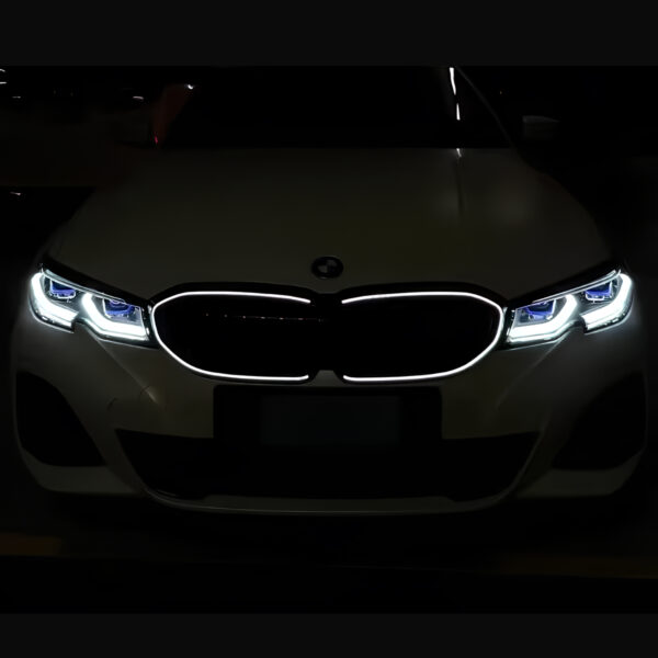 Atrapa nerki BMW Seria 3 G20 / G21 (2019–2022) Pre-LCI 2BAR LED Czarny połysk - obrazek 5