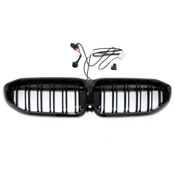 Atrapa Nerki BMW Seria 3 G20 / G21 (2019–2022) PRE-LCI 2BAR LED Czarny Połysk - obrazek 4