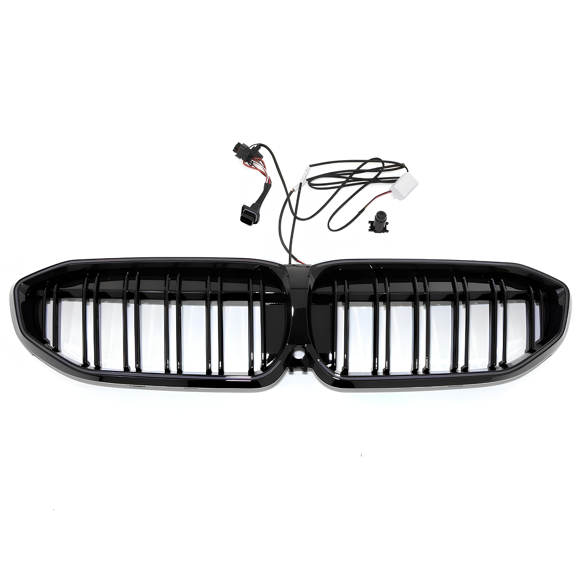 Atrapa Nerki BMW Seria 3 G20 / G21 (2019–2022) PRE-LCI 2BAR LED Czarny Połysk - obrazek 4