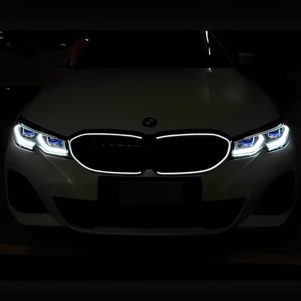 Atrapa Nerki BMW Seria 3 G20 / G21 (2019–2022) PRE-LCI 2BAR LED Czarny Połysk - obrazek 5