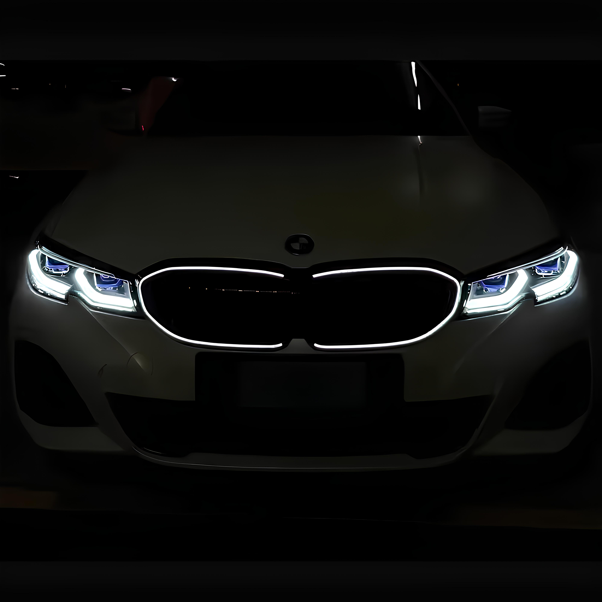 Atrapa Nerki BMW Seria 3 G20 / G21 (2019–2022) PRE-LCI 2BAR LED Czarny Połysk - obrazek 5