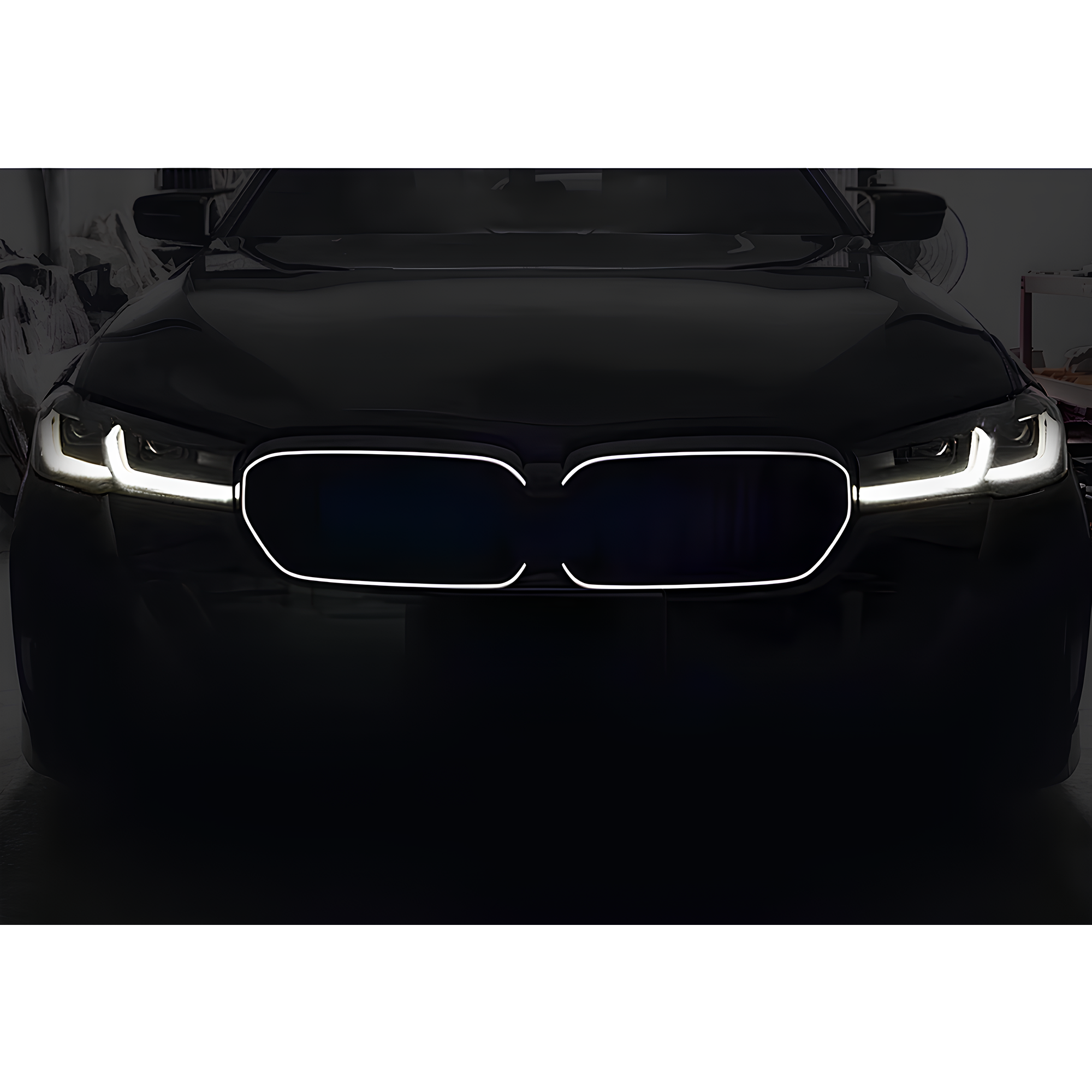 Atrapa Nerki BMW Seria 3 G20 / G21 LCI (2022+) Black Diamond & Black Rim LED Czarny Połysk - obrazek 4