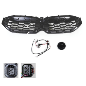 Atrapa Nerki BMW Seria 3 G20 / G21 LCI (2022+) Black Diamond & Black Rim LED Czarny Połysk - obrazek 3