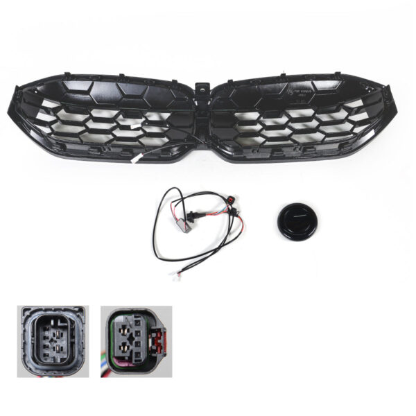 Atrapa nerki BMW Seria 3 G20 / G21 LCI (2022–2025) Black Diamond & Black Rim LED - obrazek 5