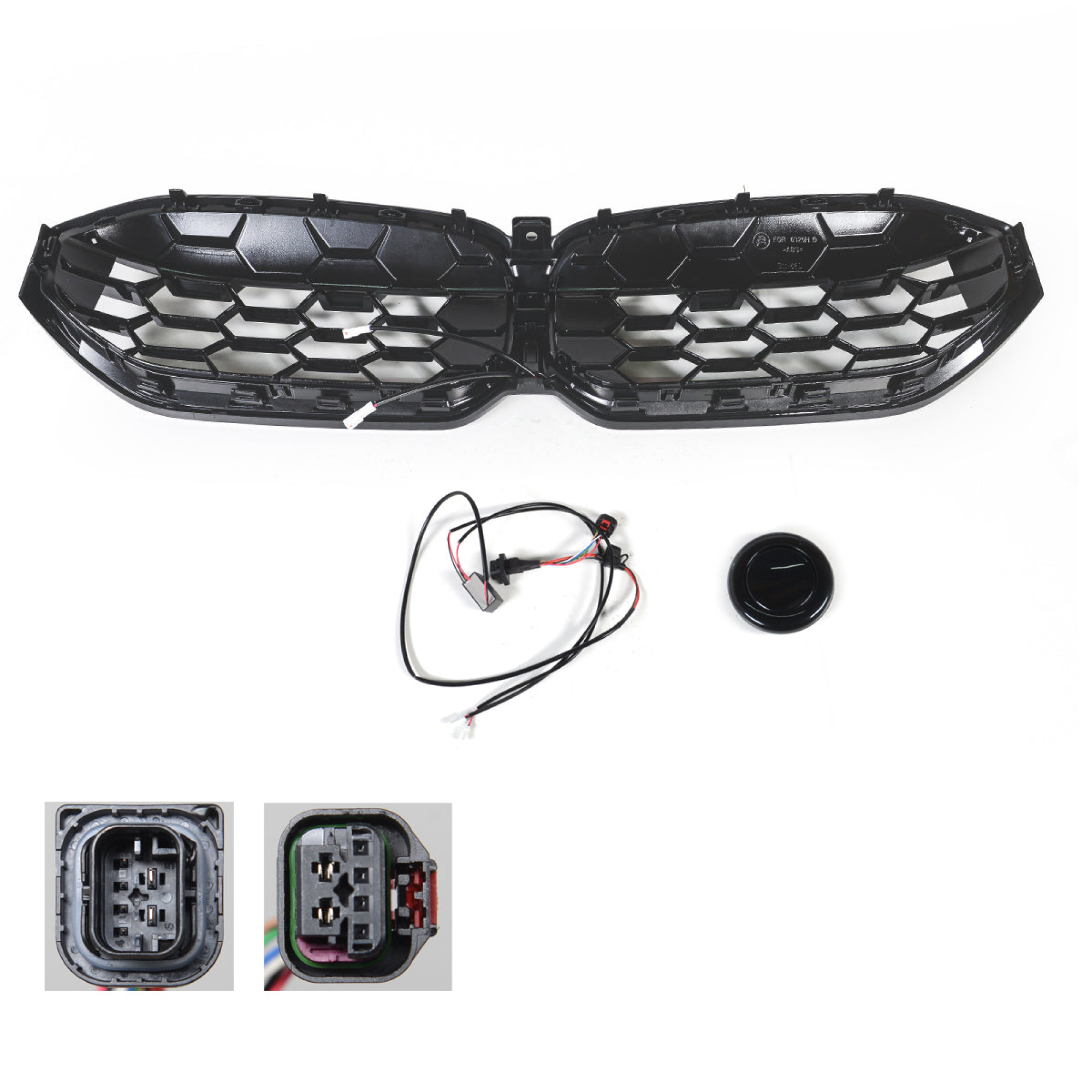 Atrapa nerki BMW Seria 3 G20 / G21 LCI (2022–2025) Black Diamond & Black Rim LED - obrazek 5