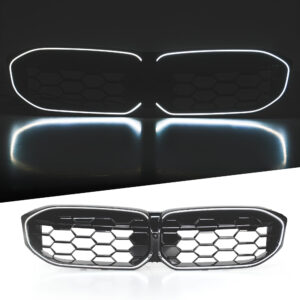 Atrapa nerki BMW Seria 3 G20 / G21 LCI (2022–2025) Black Diamond & Black Rim LED