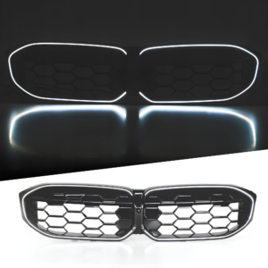 Atrapa Nerki BMW Seria 3 G20 / G21 LCI (2022+) Black Diamond & Black Rim LED Czarny Połysk