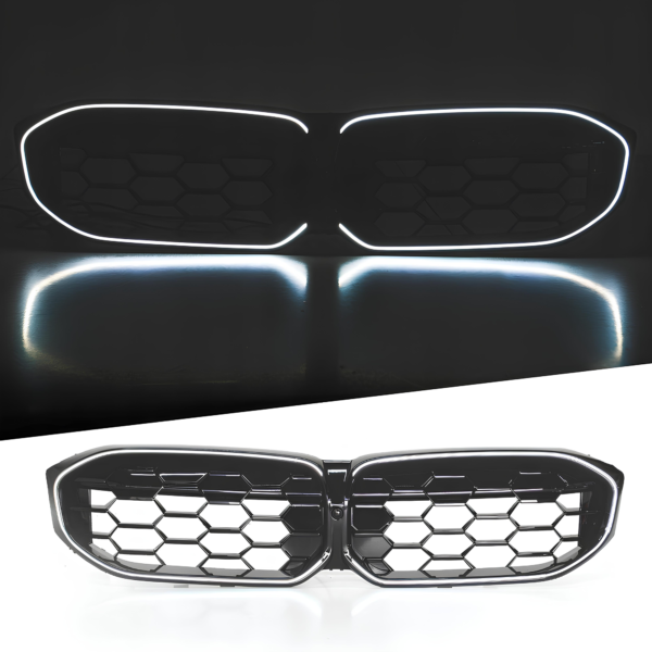 Atrapa Nerki BMW Seria 3 G20 / G21 LCI (2022+) Black Diamond & Black Rim LED Czarny Połysk - obrazek 8