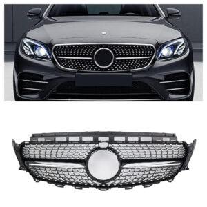 Grill Atrapa Mercedes E-Klasa W213 Diamond Style Czarny + Chrom Z Kamerą