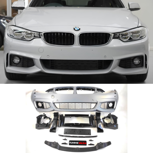Zderzak Przedni BMW F32 / F33 / F36 M-Pakiet z PDC i SRA + Kratki Halogenów