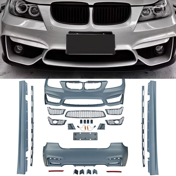 Bodykit Zderzaki Progi BMW E90 Pre-LCI (F80 Styl, z PDC)