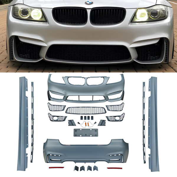 Bodykit Zderzaki Progi BMW E90 LCI (F80 Styl, z PDC)