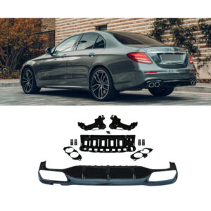 Dyfuzor Tylny Mercedes W213 E53 AMG Czarny Połysk ze Czarną Listwą (2017+)