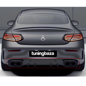 Dyfuzor Tylny Mercedes C205 AMG C43 Style Czarny Połysk (2015-2020) 00--00 - obrazek 4