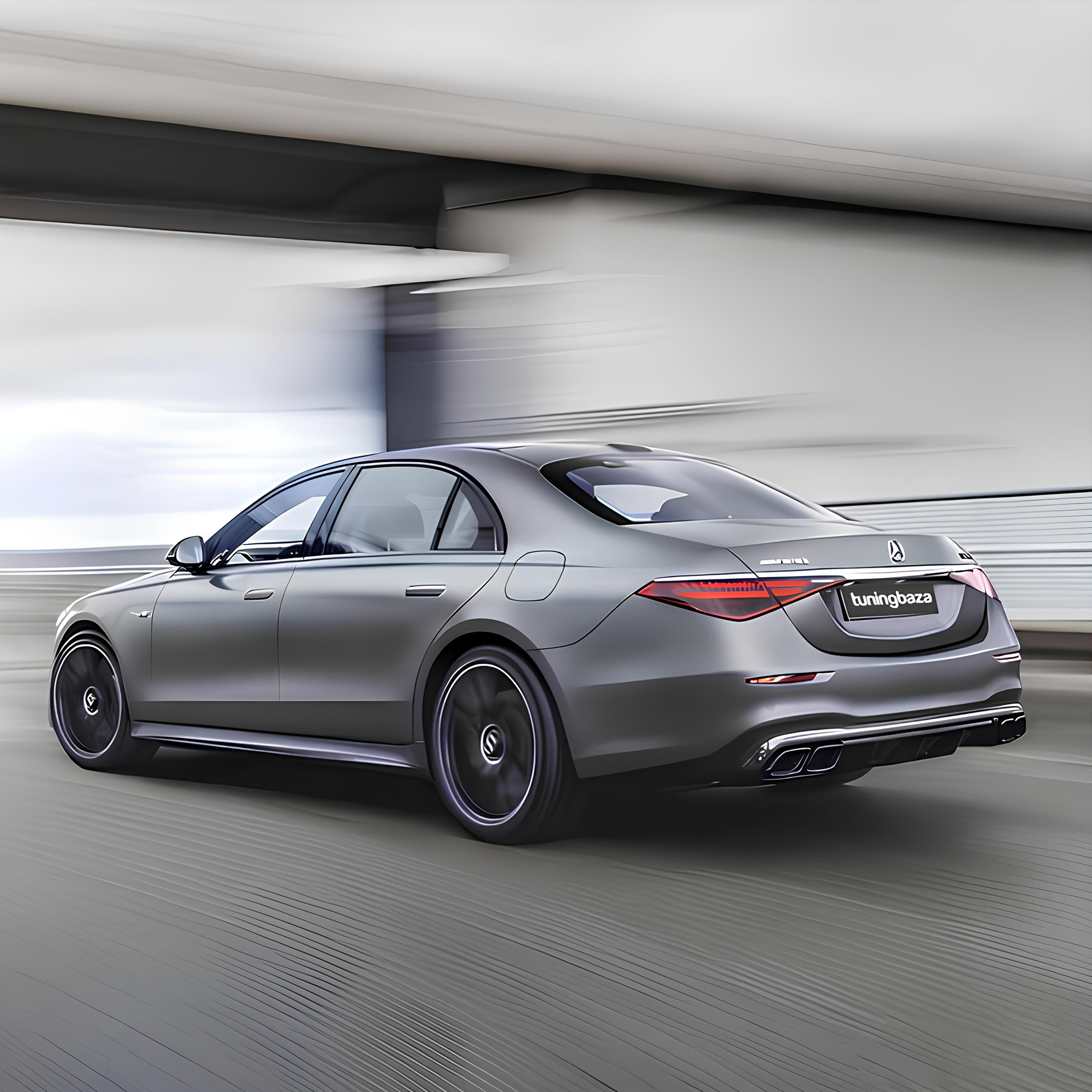 Dyfuzor Tylny Mercedes W223 S63 Style z Końcówkami Wydechu AMG (2021+) 00--00 - obrazek 4