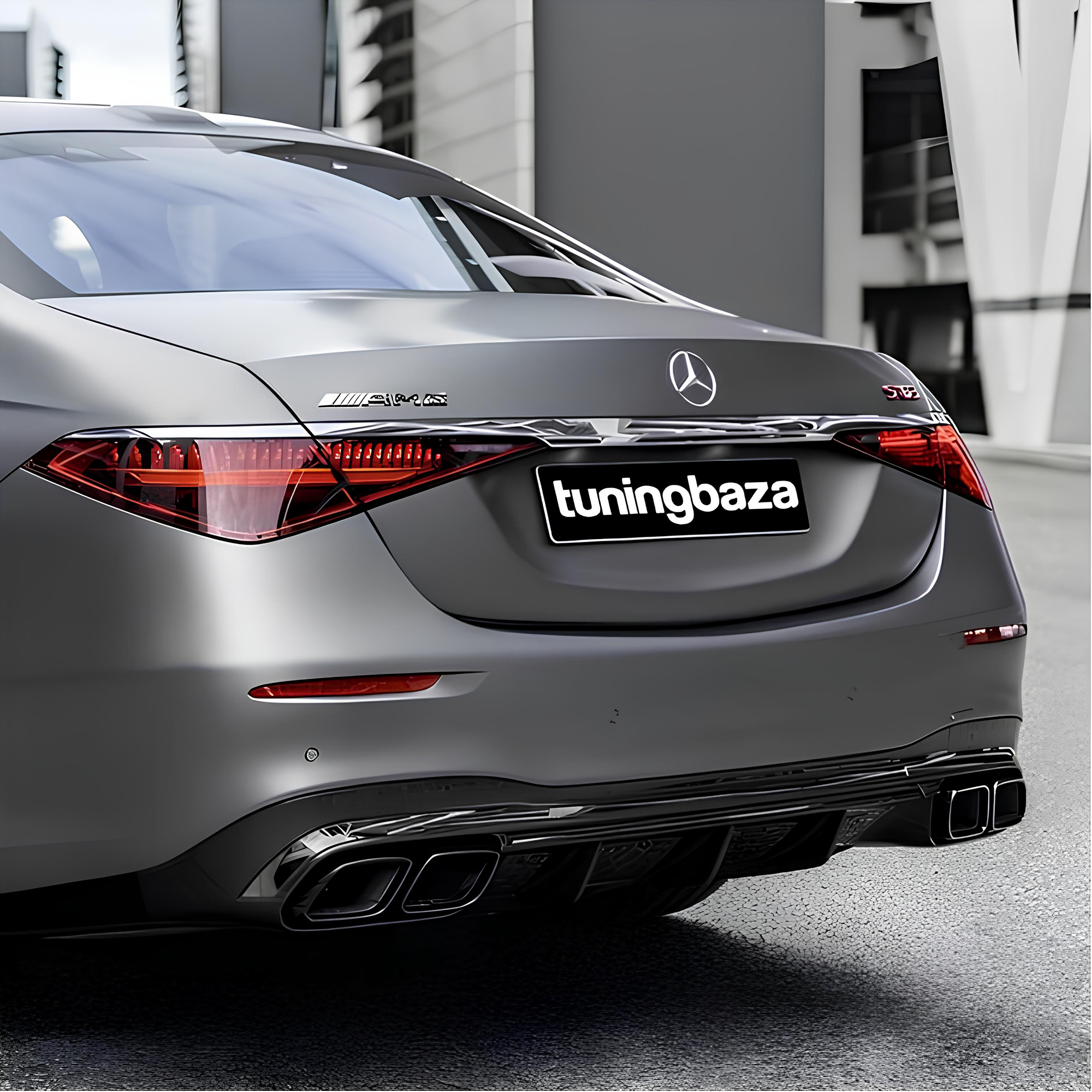 Dyfuzor Tylny Mercedes W223 S63 Style z Końcówkami Wydechu AMG (2021+) 00--00 - obrazek 3