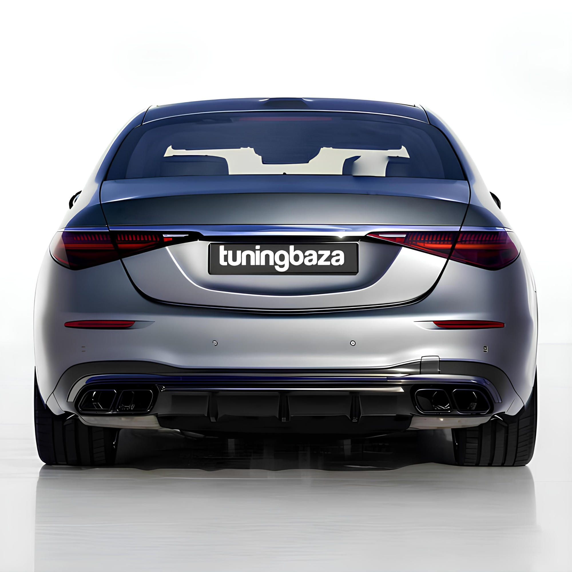 Dyfuzor Tylny Mercedes W223 S63 Style z Końcówkami Wydechu AMG (2021+) 00--00 - obrazek 5