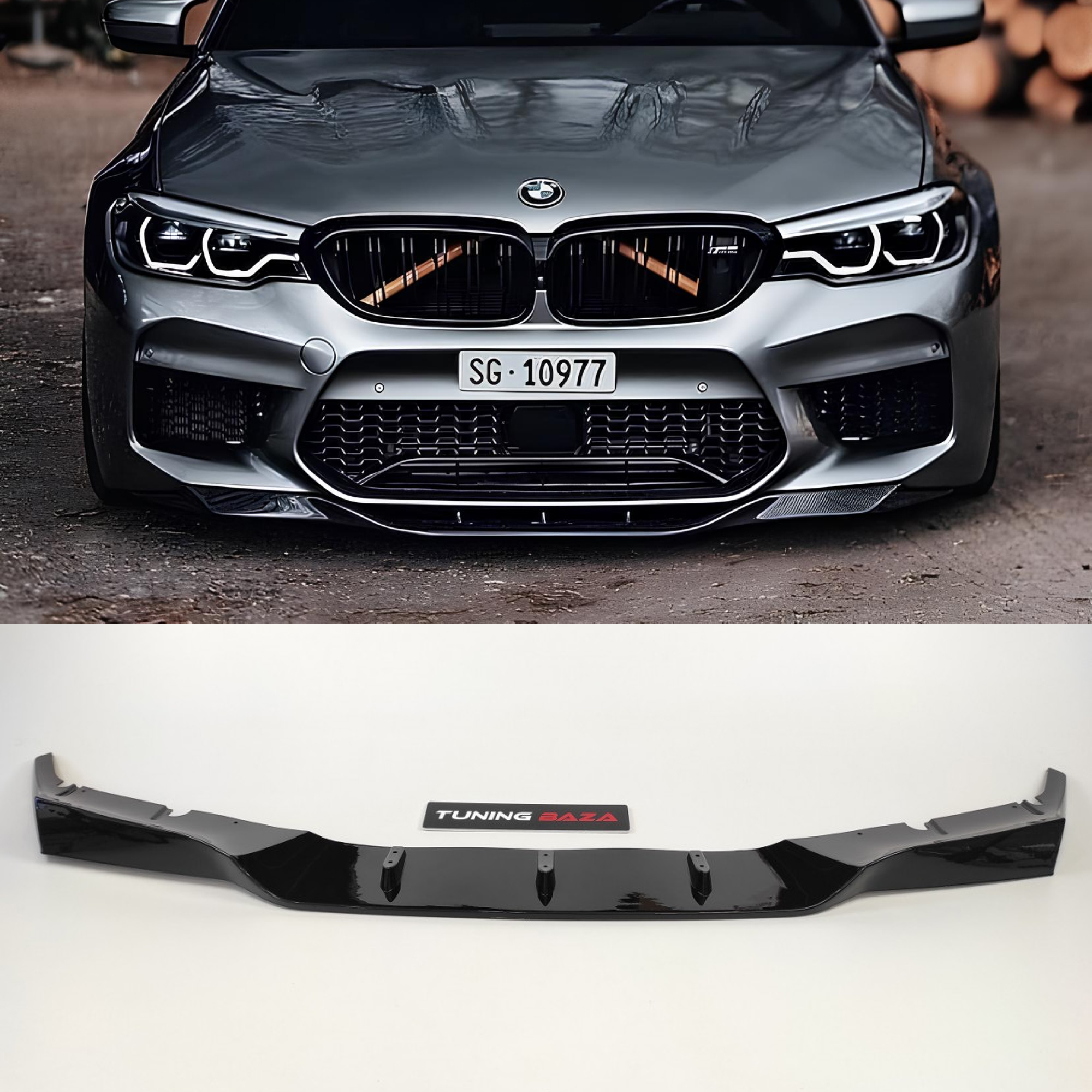 Dokładka Splitter Przód do BMW M5 F90 (2017–2020) – Gloss Black - obrazek 1
