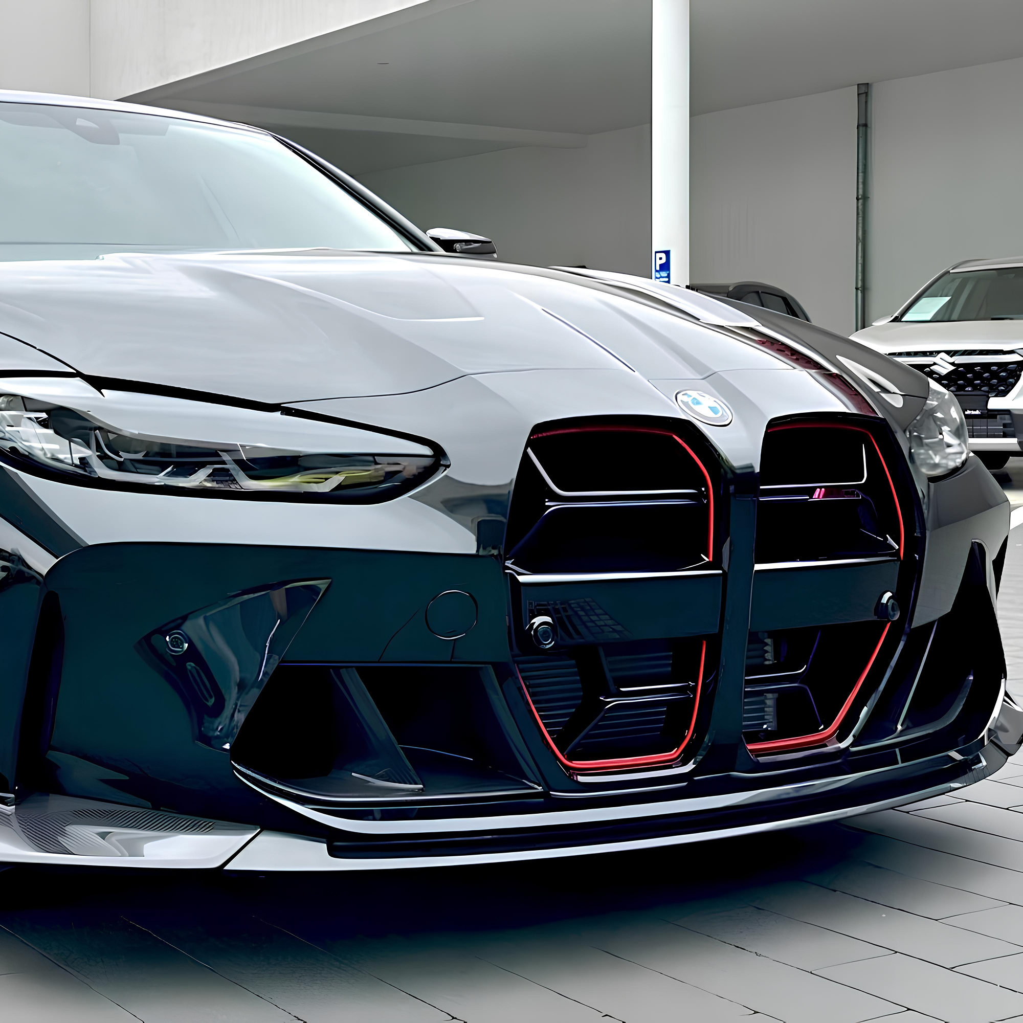 Atrapa Nerki BMW M3 G80 / M4 G82 (2021–2024) CS Style Czarny Mat (Z RADAREM / BEZ RADARU) - obrazek 4