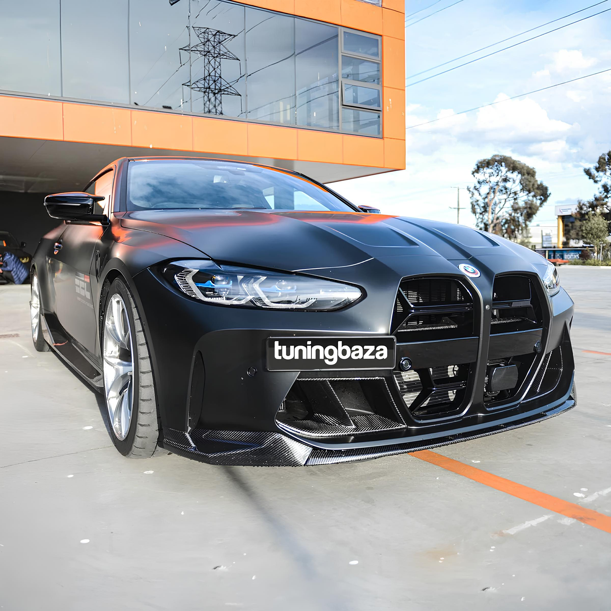 Atrapa Nerki BMW M3 G80 / M4 G82 (2020+) CS Style Czarny Mat (Z RADAREM / BEZ RADARU) - obrazek 2