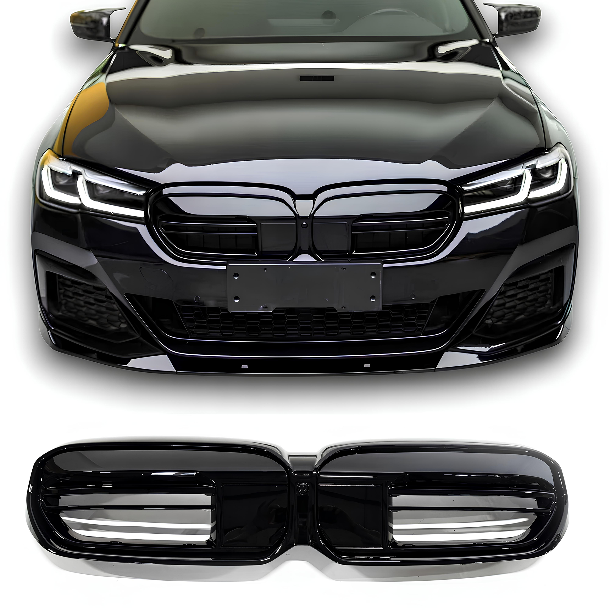 Atrapa Nerki BMW Seria 5 G30 / G31 LCI (2020–2023) M-Style Czarny Połysk - obrazek 4