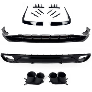 Aerokit (Zestaw dokładek) ABT do Audi Q8 S-Line Czarny Połysk (2019–2023) - obrazek 1