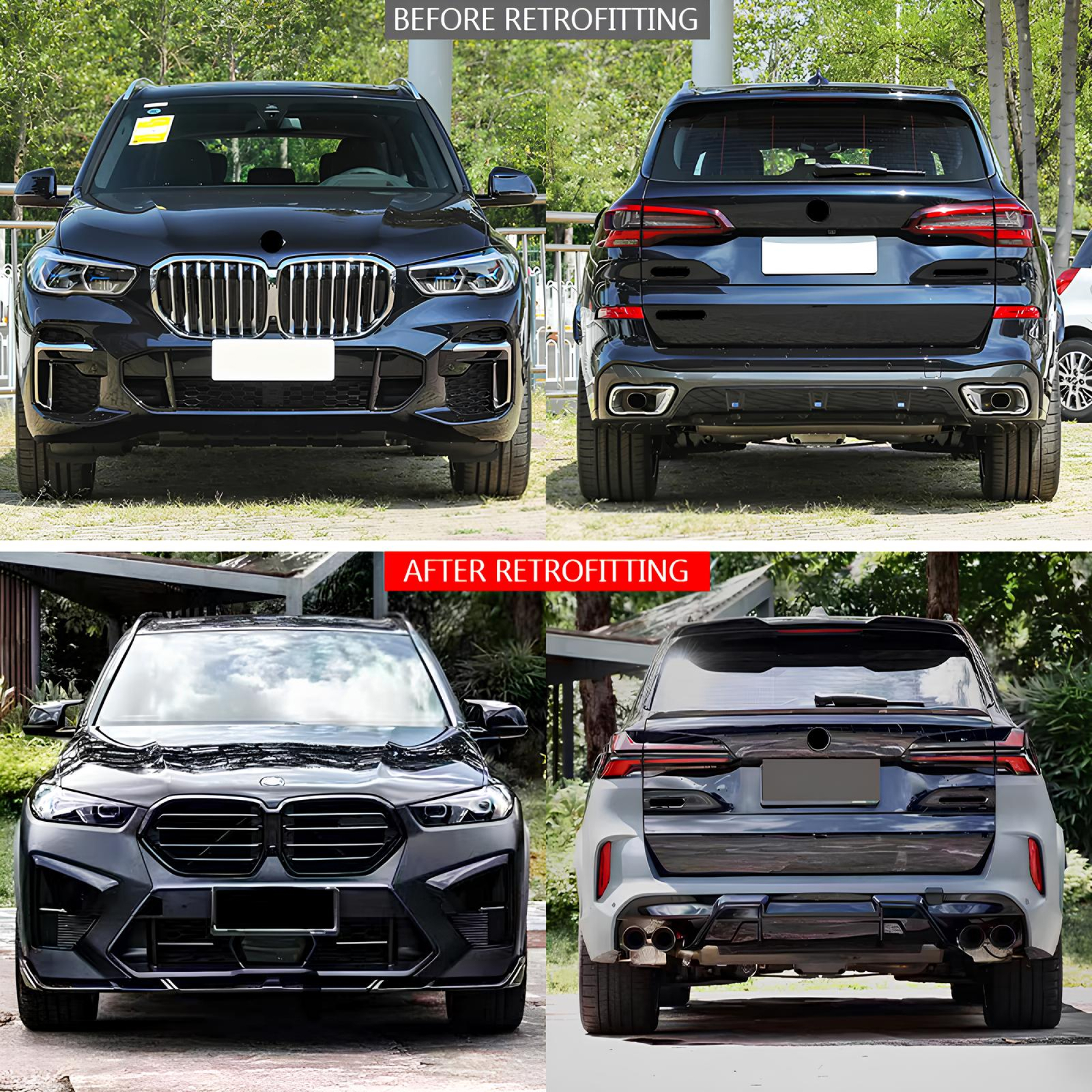 Bodykit Zderzaki Progi Lampy BMW G05 (2019–2022) – Konwersja na X5M F95 - obrazek 2