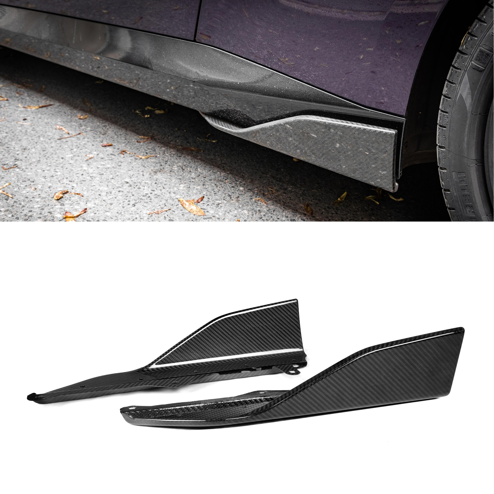 Karbonowe Dokładki Spoilery Progów do BMW G42 M-Performance Style - obrazek 1