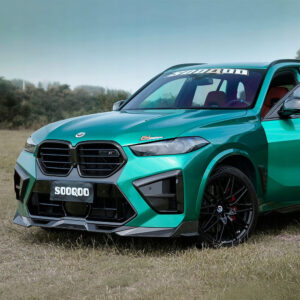 Wloty Powietrza Przedniego Zderzaka BMW X5M F95 LCI / X6M LCI – Styl SQ, Włókno Węglowe Dry Carbon SOOQOO - obrazek 5