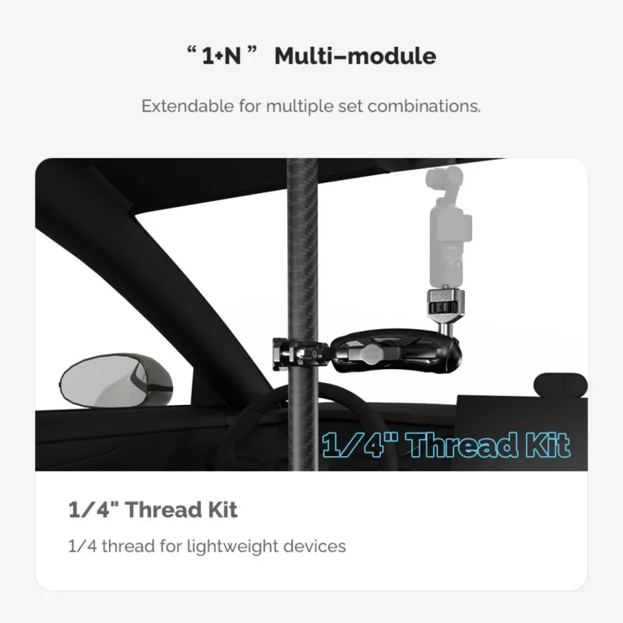 Movmax Regulowany Teleskopowy Drążek (75–125 cm / 2.5–4 ft) - obrazek 4