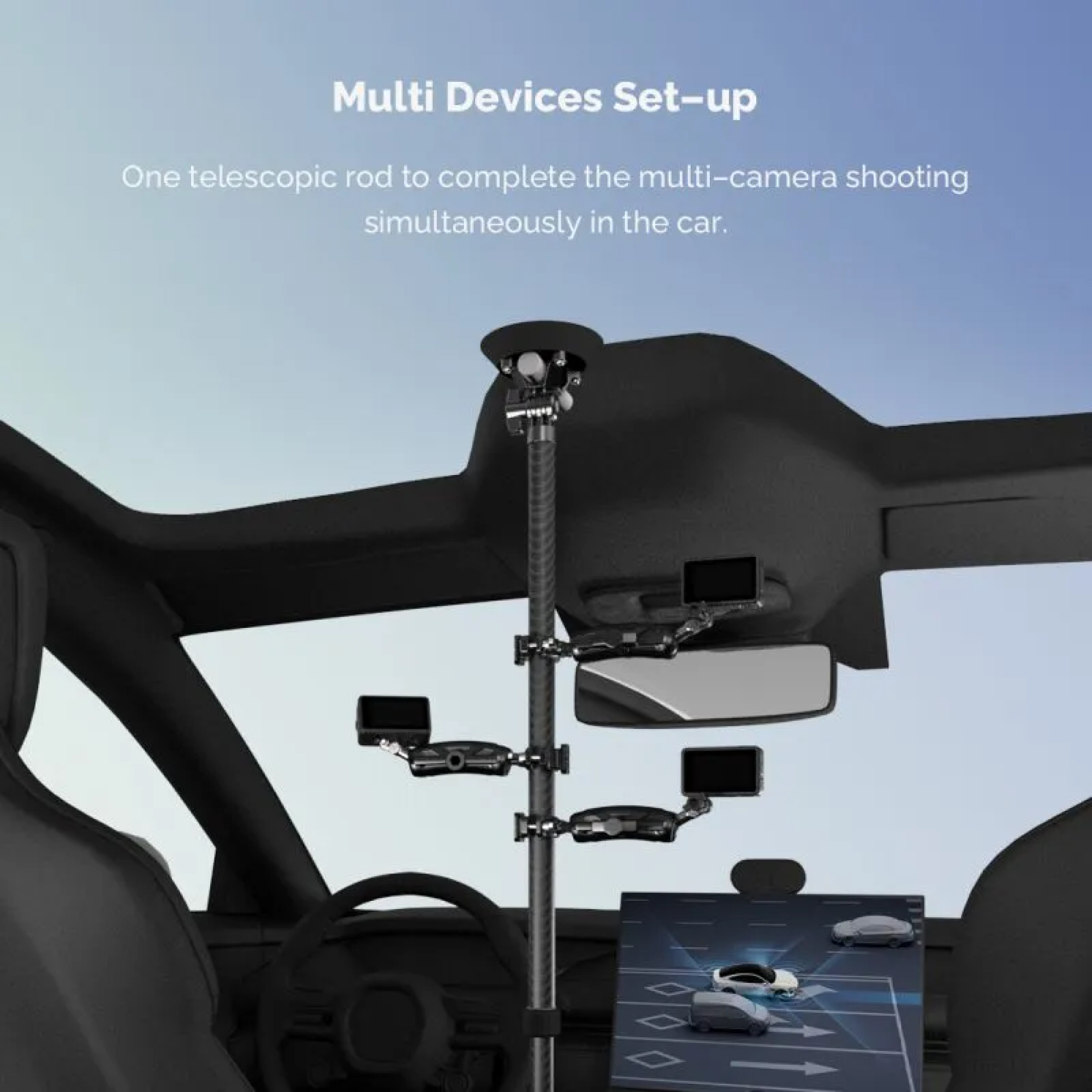 Movmax Regulowany Teleskopowy Drążek (75–125 cm / 2.5–4 ft) - obrazek 5