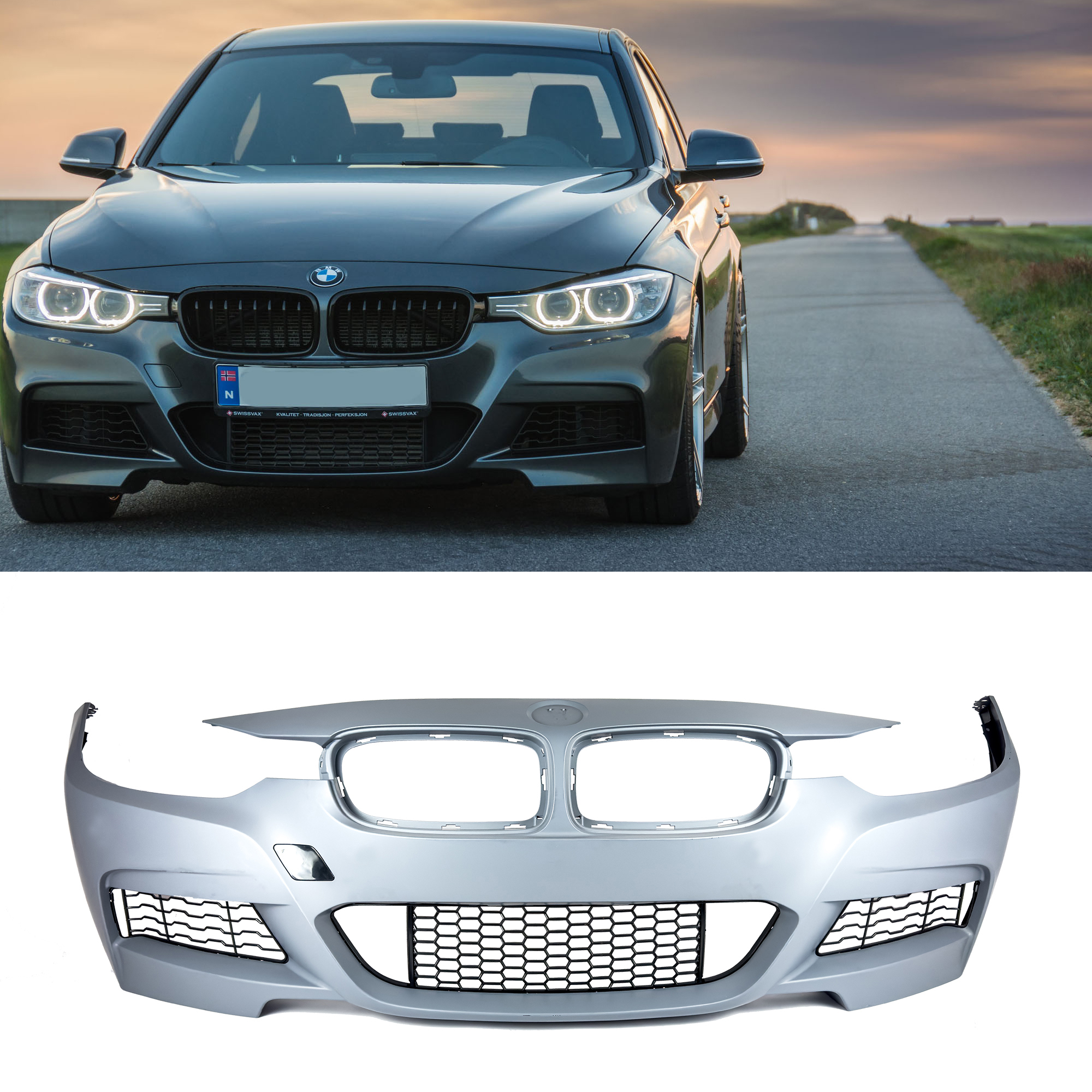 Zderzak Przedni BMW F30/F31 M-Tech – Bez PDC Bez Halogenów Bez Spryskiwaczy - obrazek 2