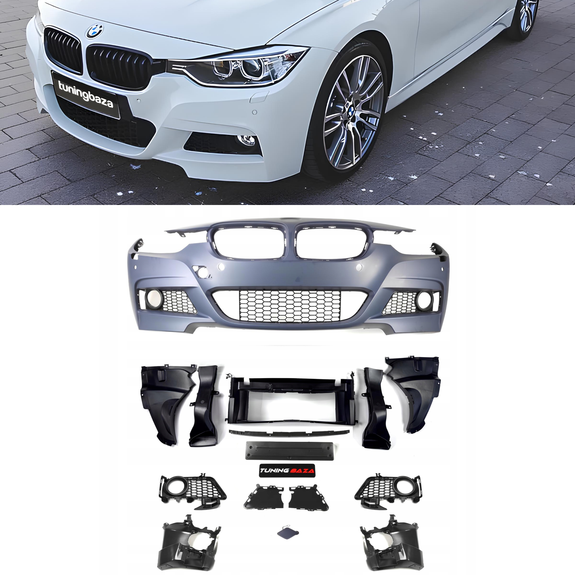Zderzak przedni BMW F30 / F31 M-Tech – z PDC, Halogeny, Spryskiwacze (SRA) - obrazek 1