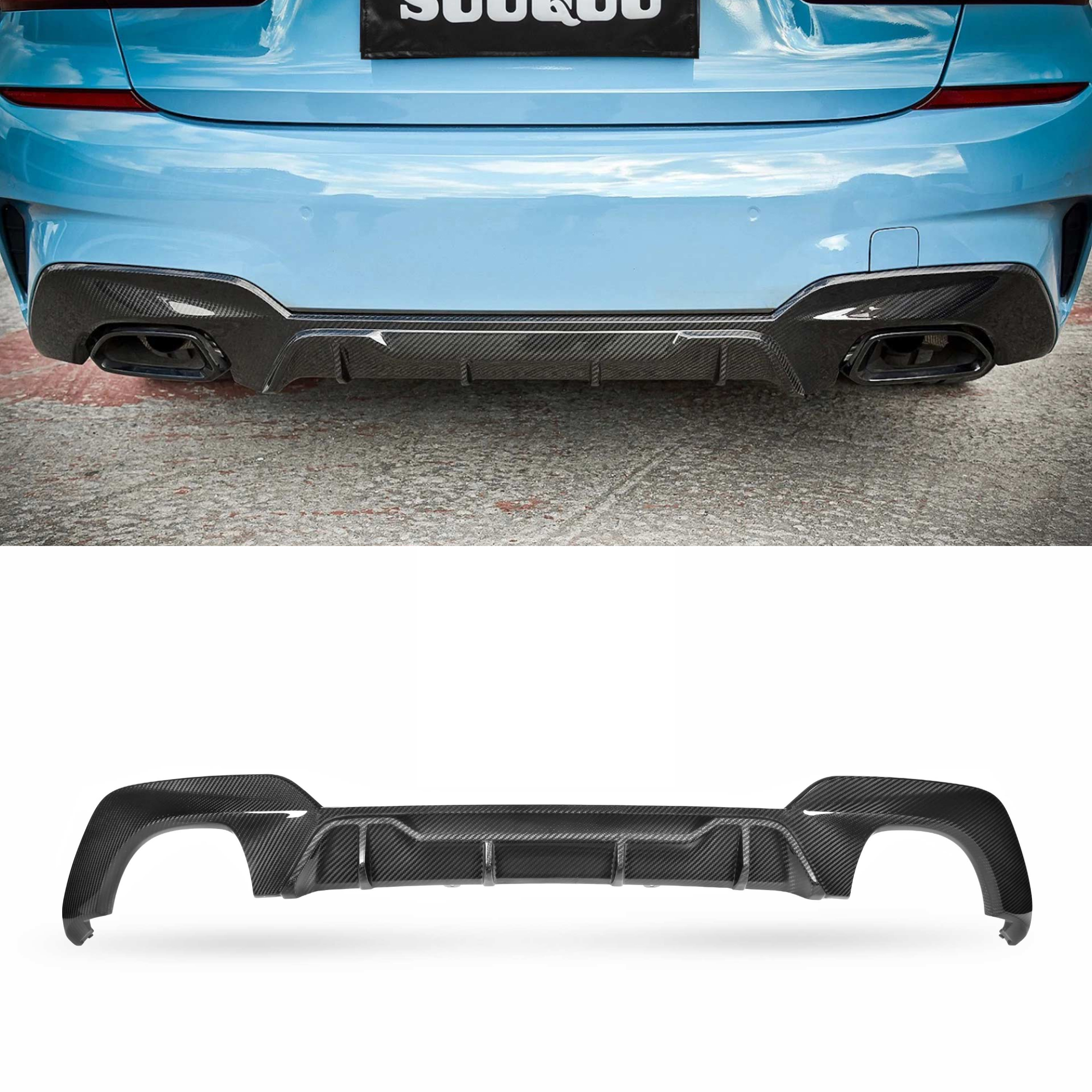 Karbonowy Dyfuzor BMW G20 M-Performance Styl Przedlift - obrazek 1