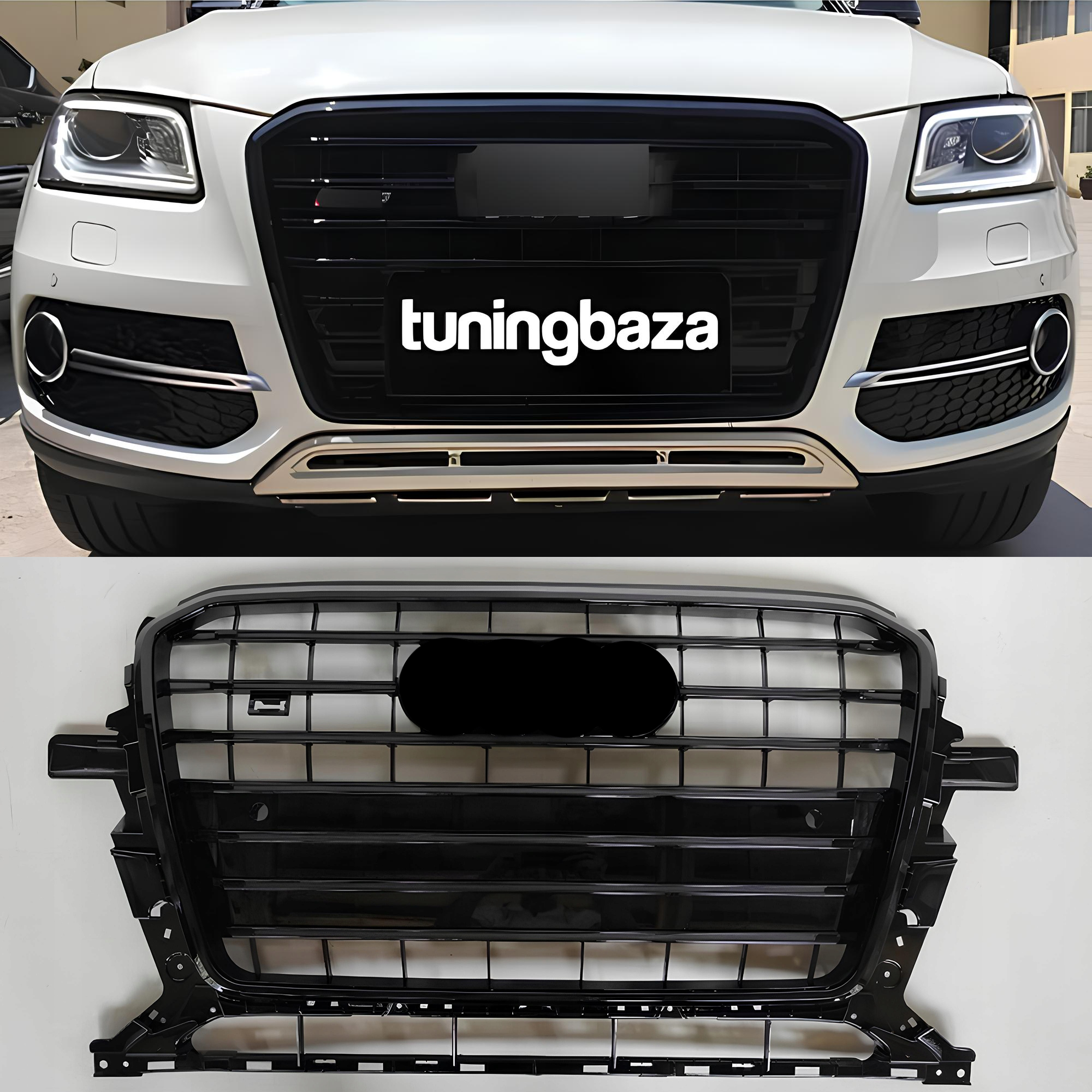 Atrapa Grill AUDI Q5 8R (2012–2016) LCI SQ5 Style Czarny połysk - obrazek 1