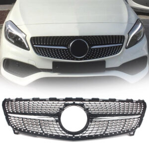 Atrapa grill DIAMOND STYLE Mercedes A-Class W176 Czarny połysk + Chrom 2016–2018 (POLIFT)